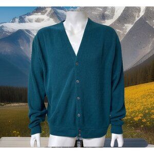 Vintage Pine State Cardigan Sweater Mens XL Tall Golf Classic Button Up USA